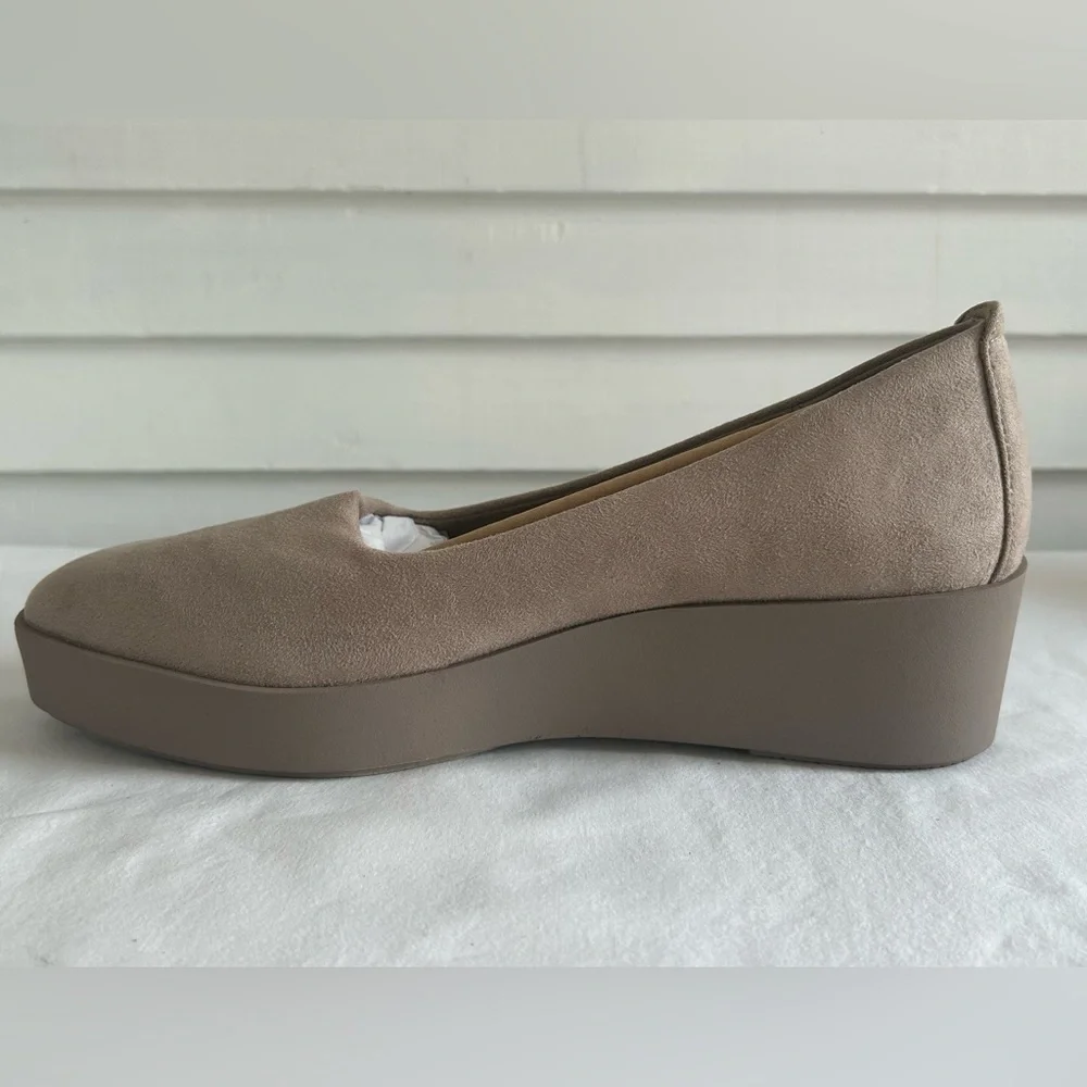 AEROSOLES Taupe Cowley Casual Wedge Slip-on Shoes Sz‎ 10